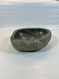 Black Splashed  Sink - River Stone