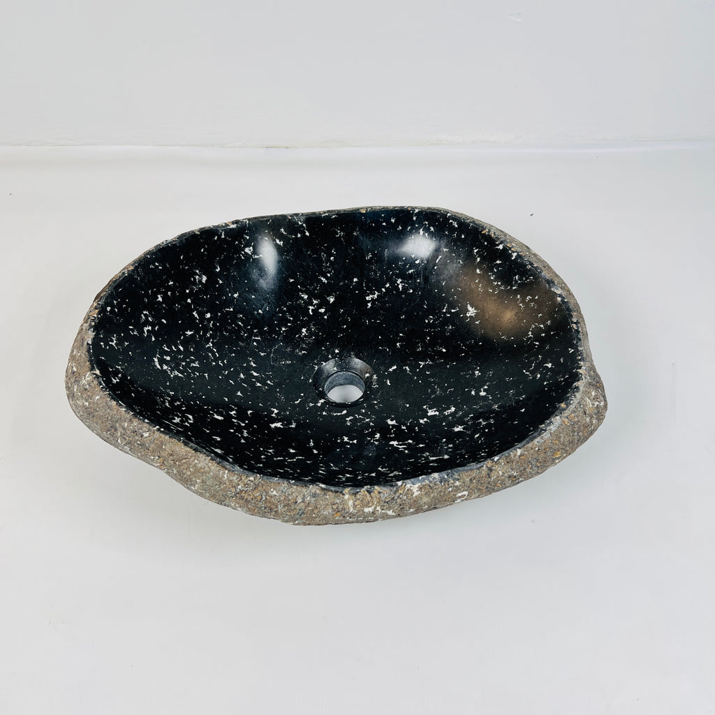 Midnight Speckled River Stone Sink