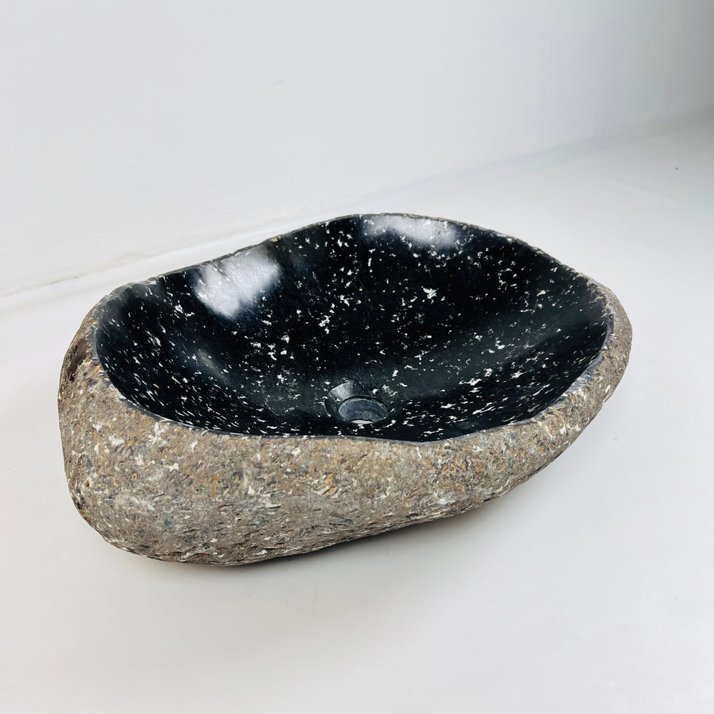 Midnight Speckled River Stone Sink