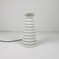 Upside Down Funnel Pinstriped Table Lamp