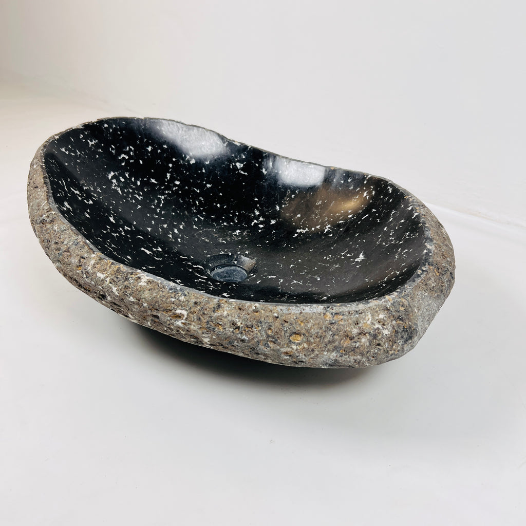 Midnight Speckled River Stone Sink