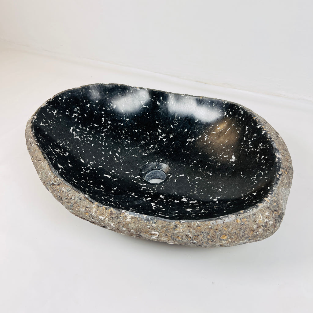 Midnight Speckled River Stone Sink