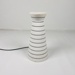 Upside Down Funnel Pinstriped Table Lamp