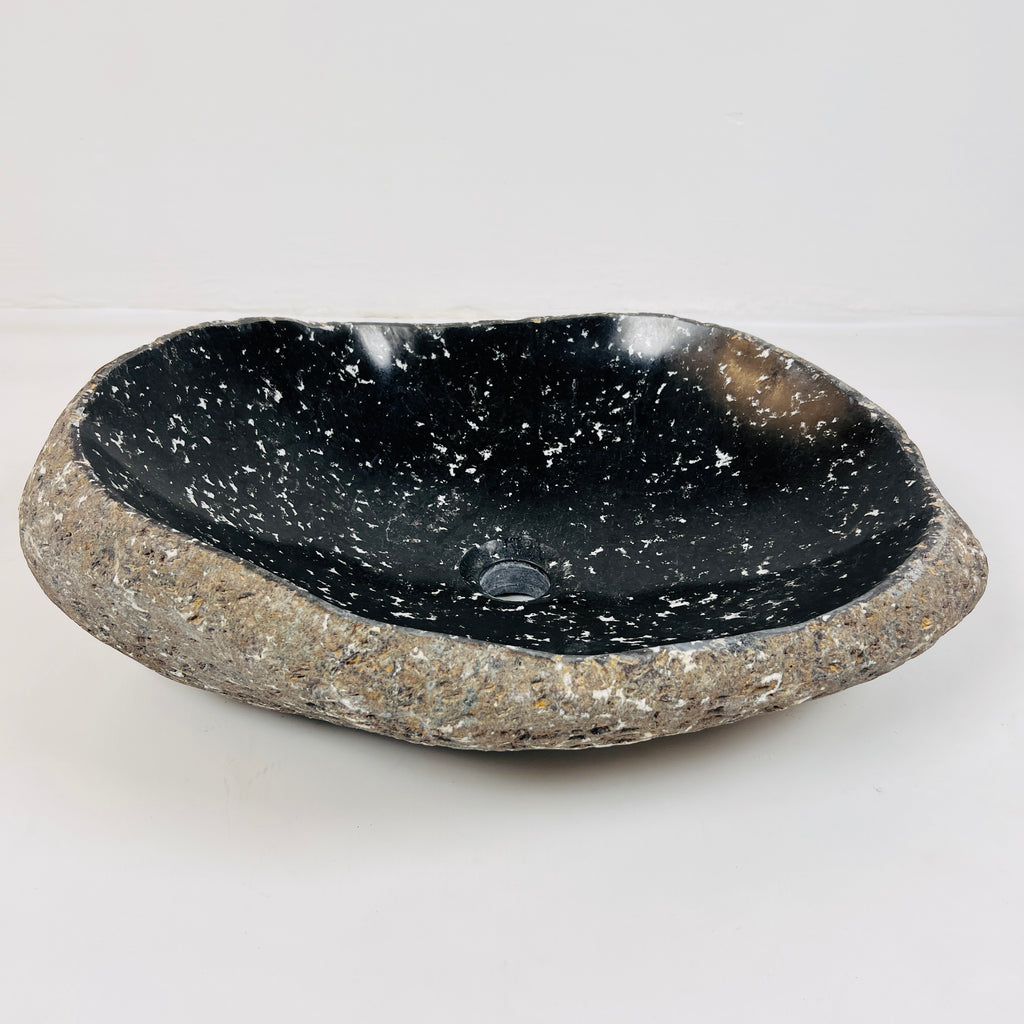 Midnight Speckled River Stone Sink