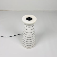 Upside Down Funnel Pinstriped Table Lamp