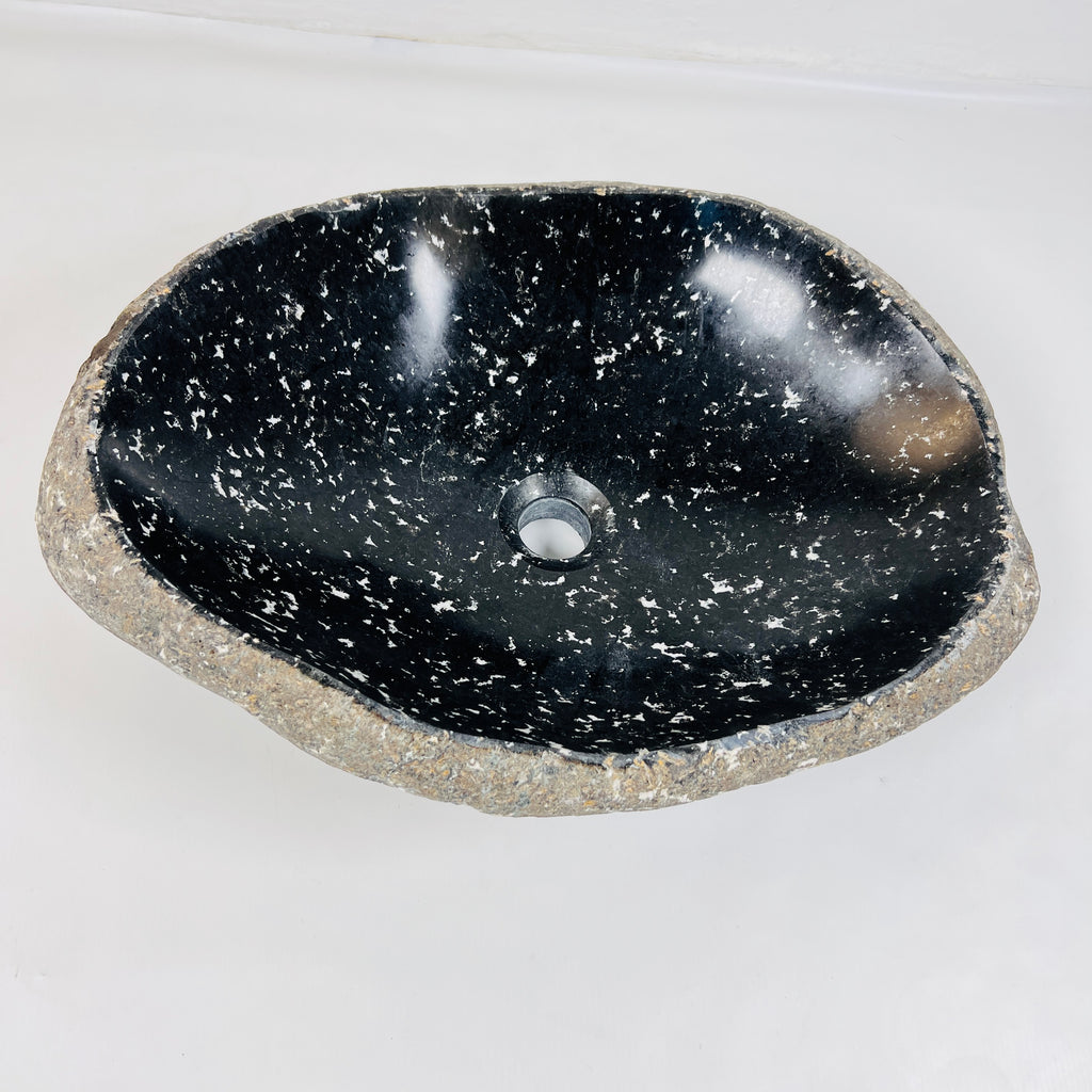 Midnight Speckled River Stone Sink