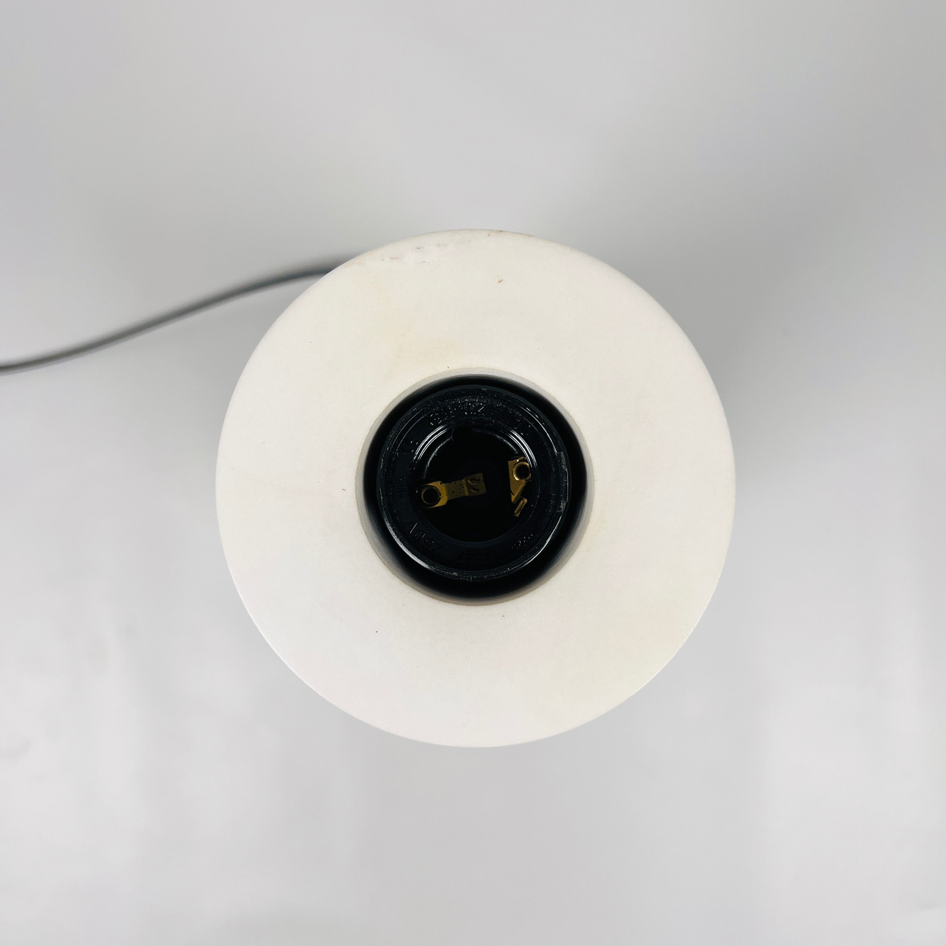 Upside Down Funnel Pinstriped Table Lamp