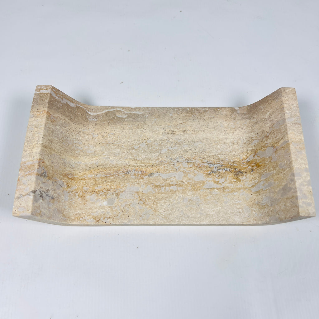 Beige Travertine Curved Tray