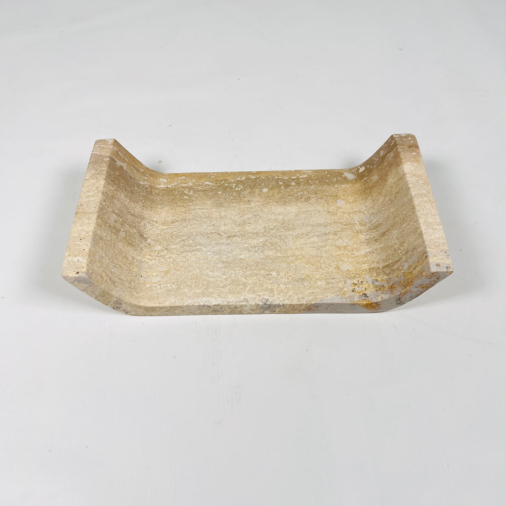 Beige Travertine Curved Tray