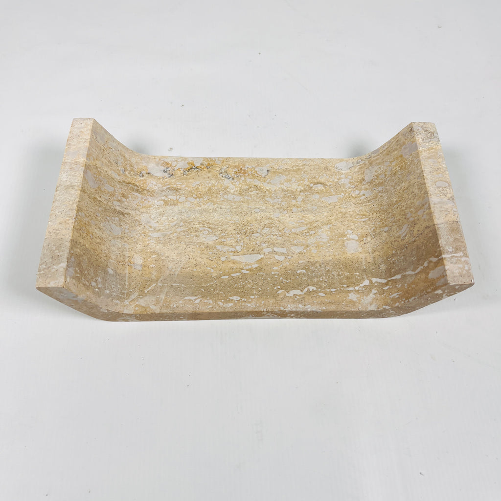 Beige Travertine Curved Tray