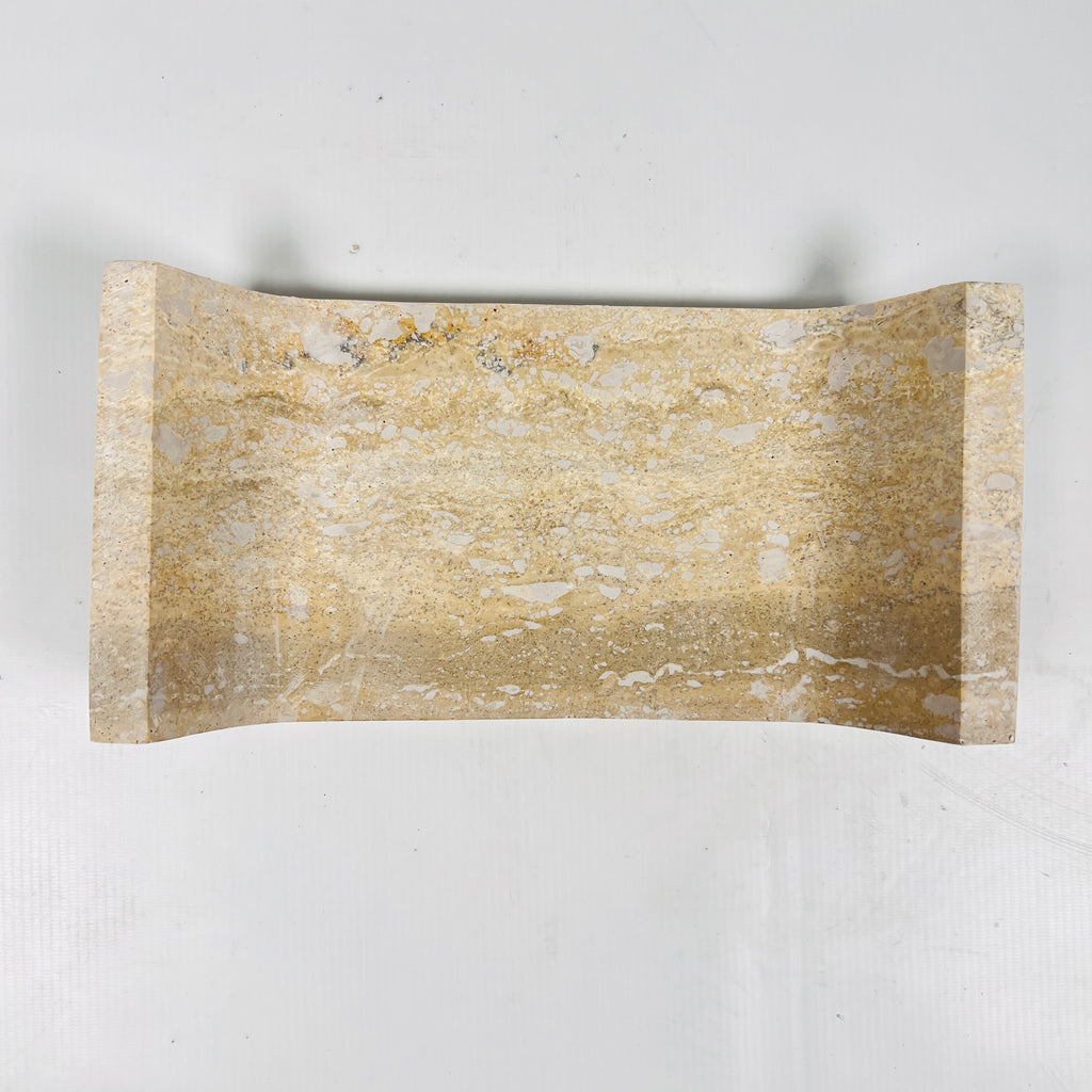 Beige Travertine Curved Tray