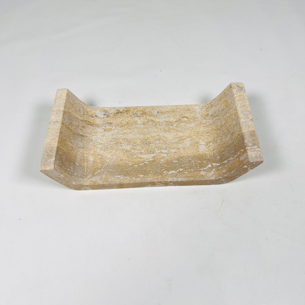 Beige Travertine Curved Tray