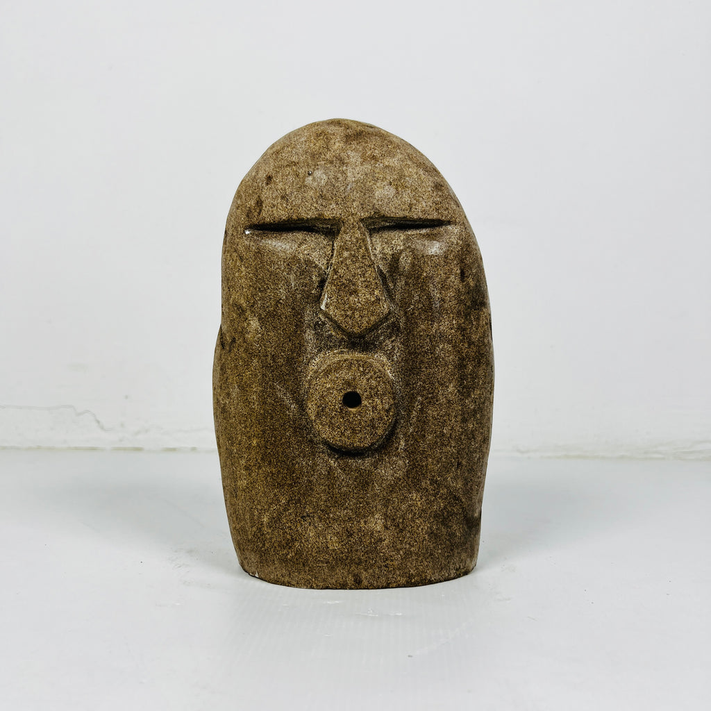 Carved Countenance Decor Object