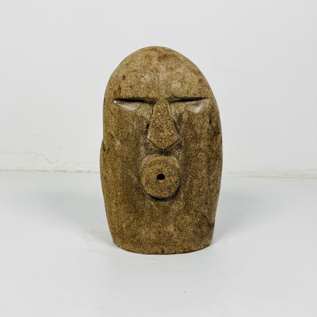 Carved Countenance Decor Object