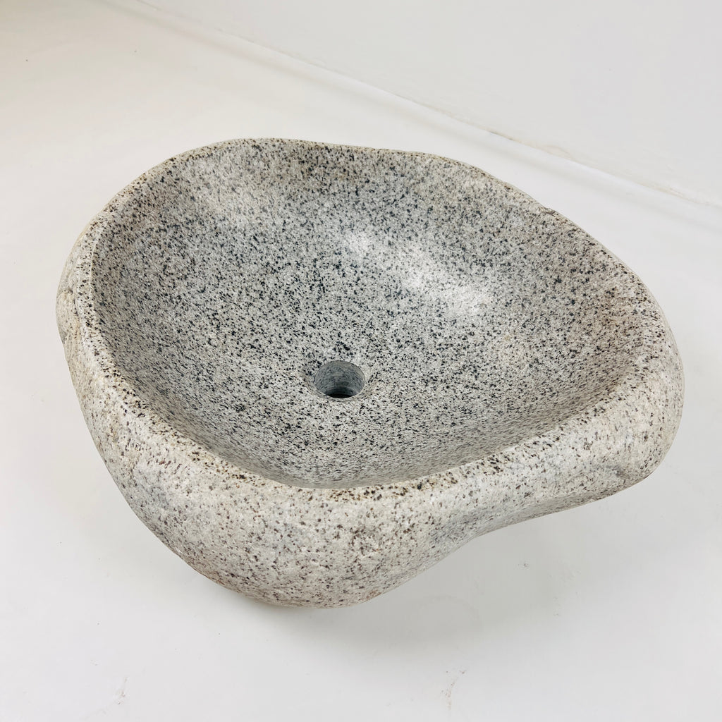 Speckled Eggshell River Stone Sink