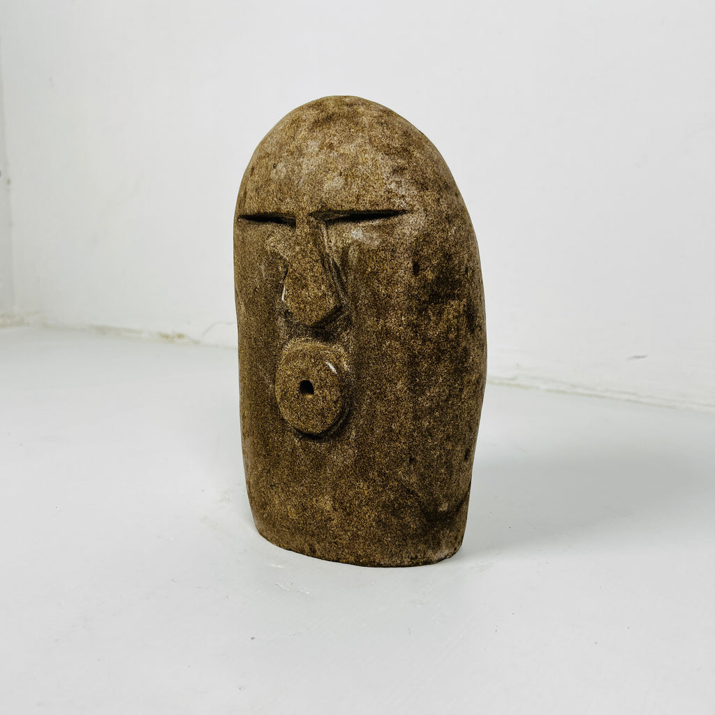 Carved Countenance Decor Object