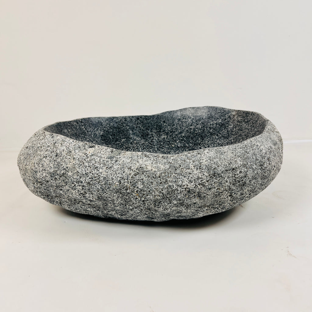 Webbed Grey Marked River Stone Sink