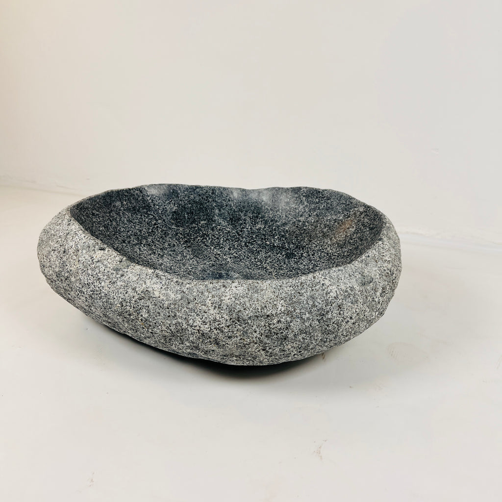 Webbed Grey Marked River Stone Sink