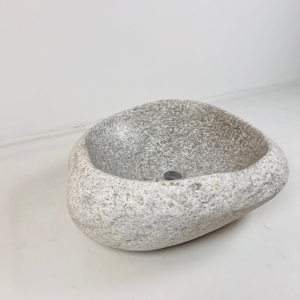 Light Sand Speckled River Stone Sink