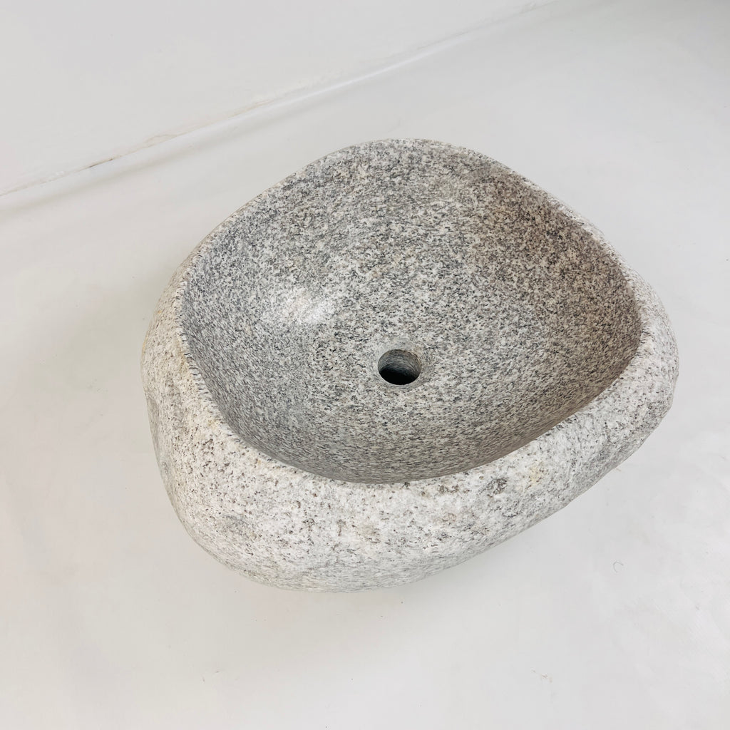 Light Sand Speckled River Stone Sink