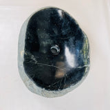 Lime Green Marked Black River Stone Sink