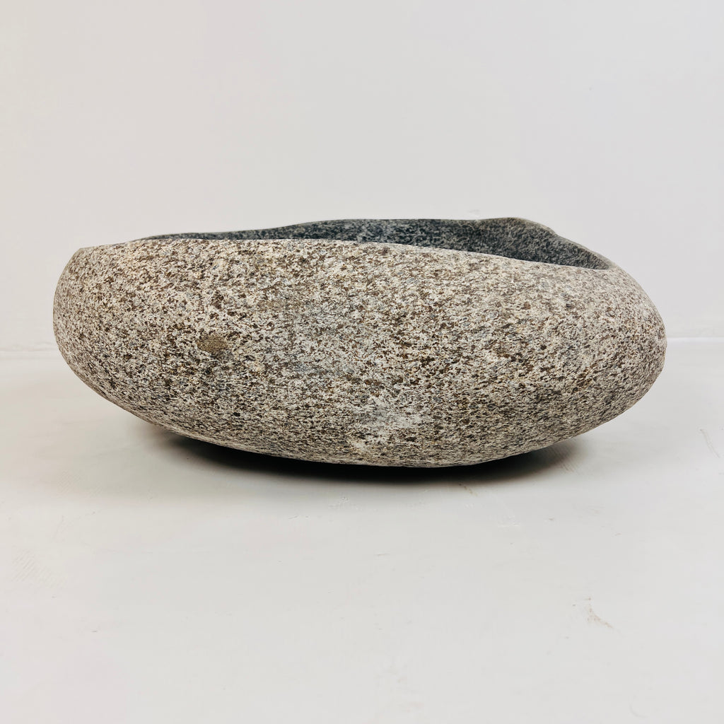 Black Speckled Sand River Stone Sink