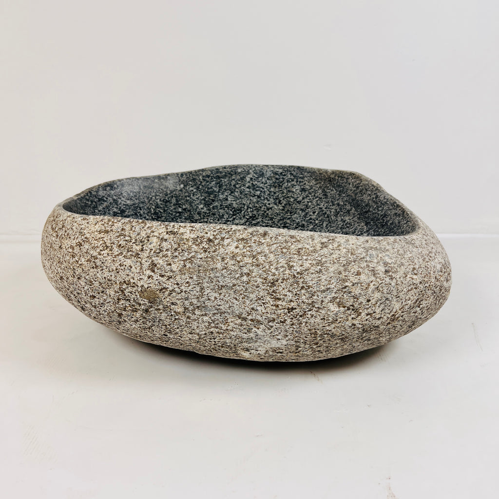 Black Speckled Sand River Stone Sink