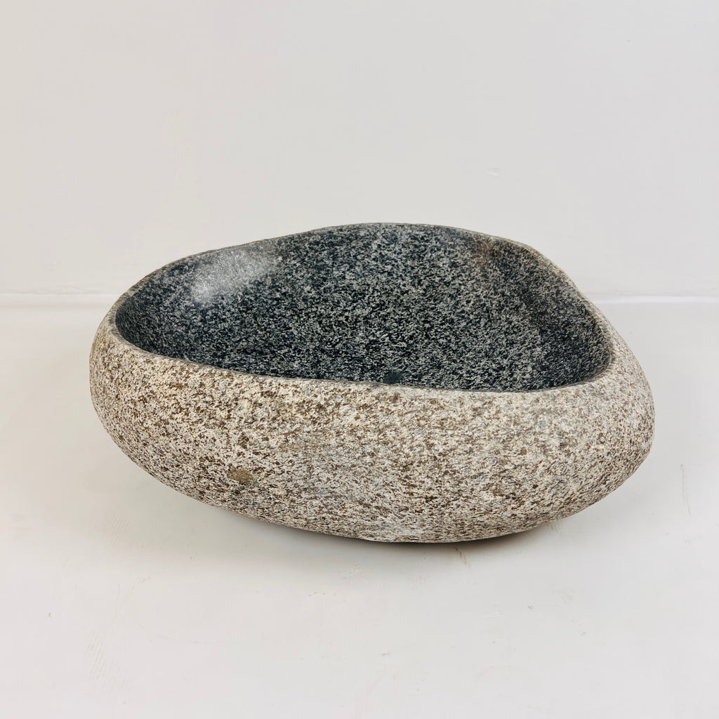 Black Speckled Sand River Stone Sink