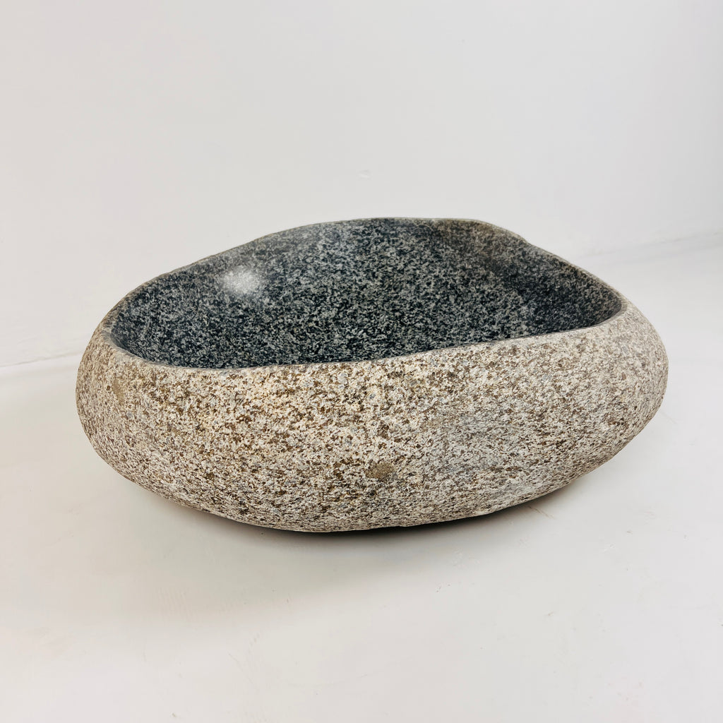 Black Speckled Sand River Stone Sink