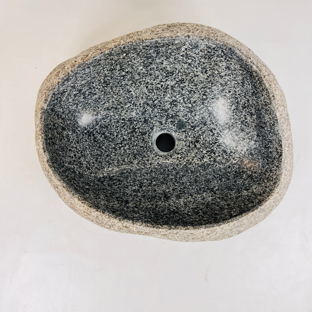 Black Speckled Sand River Stone Sink