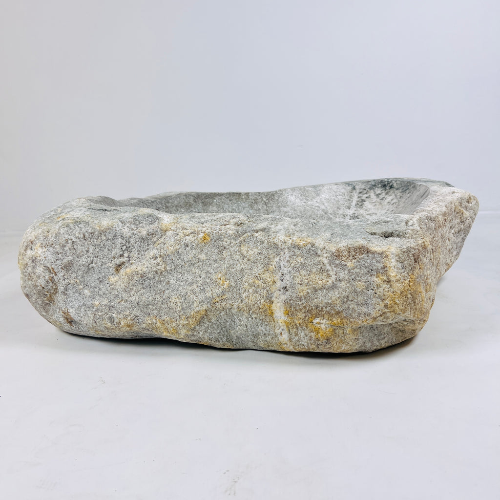 Heart Shaped Streaked River Stone Sink