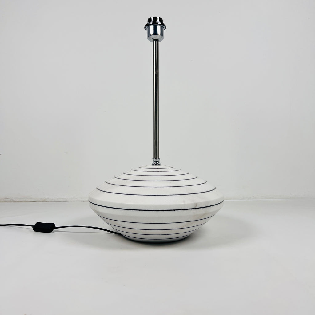 Black With White Lines Resort Table Lamp