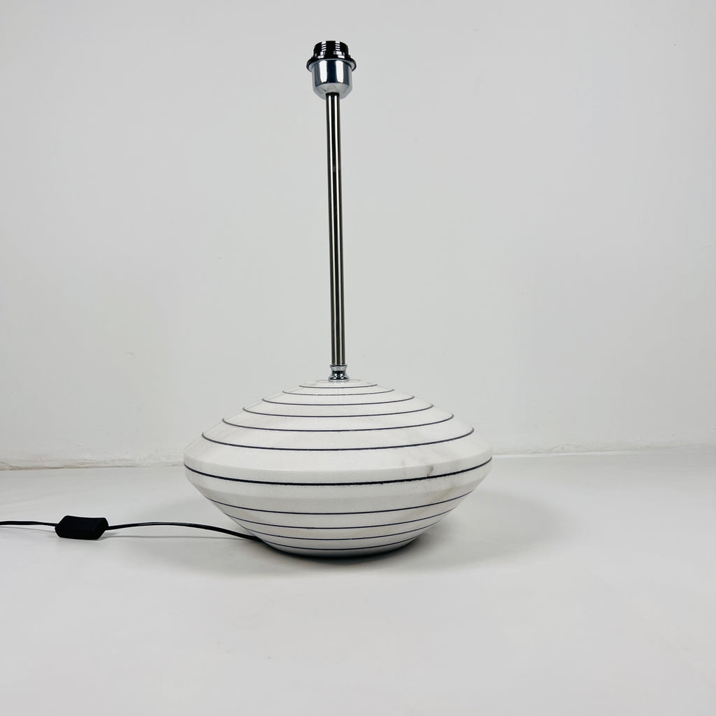 Black With White Lines Resort Table Lamp