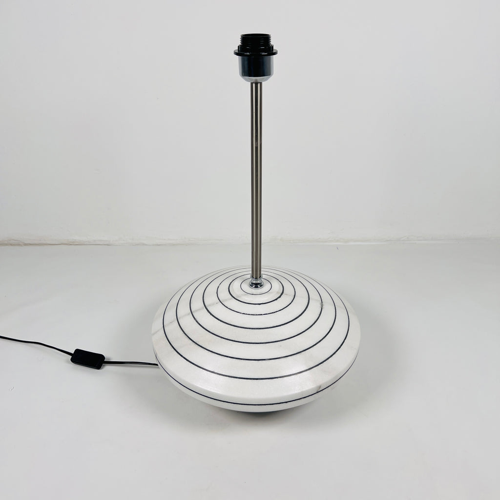 Black With White Lines Resort Table Lamp