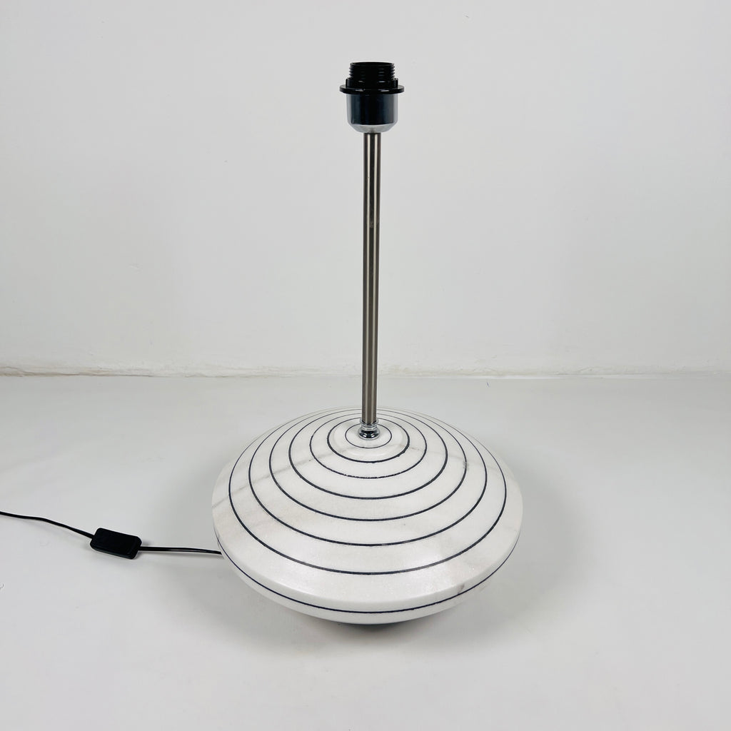 Black With White Lines Resort Table Lamp