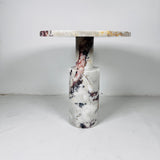 Luxe Crest Table - Red & White