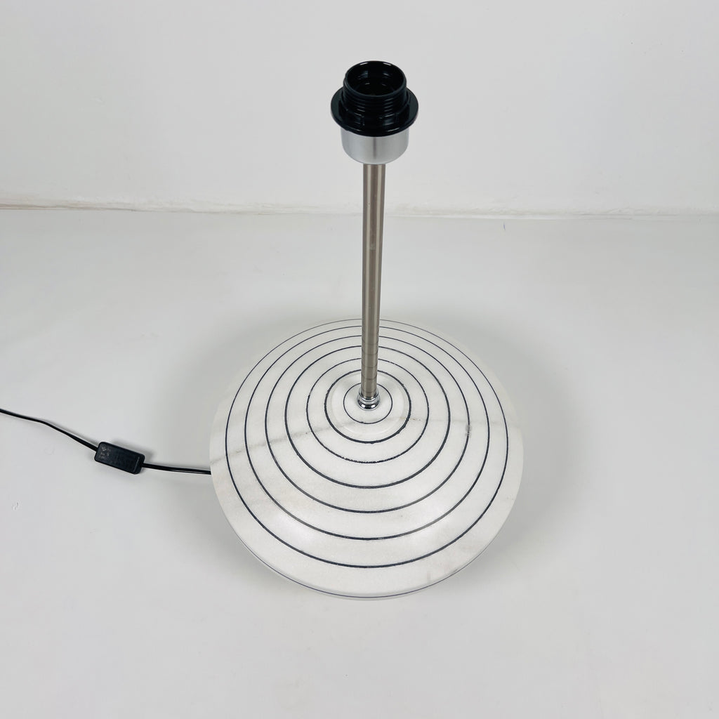 Black With White Lines Resort Table Lamp