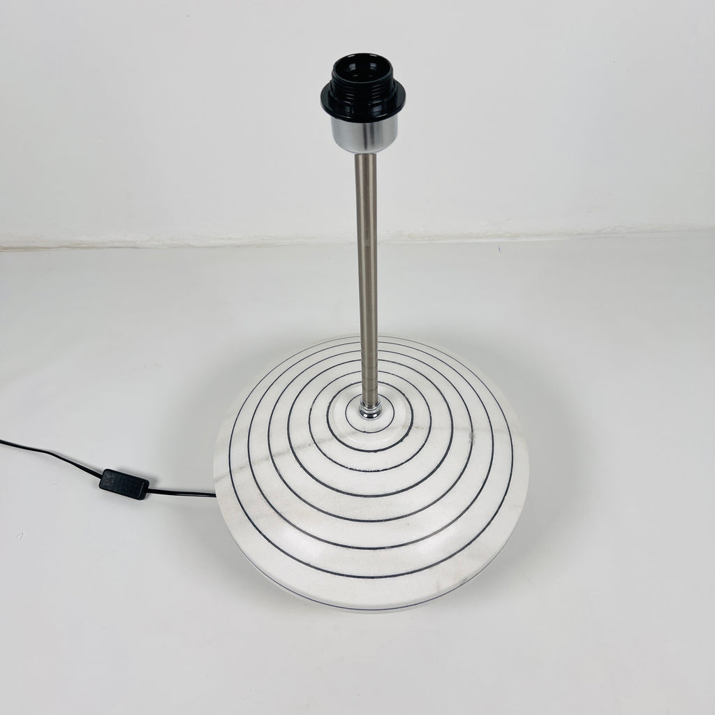 Black With White Lines Resort Table Lamp