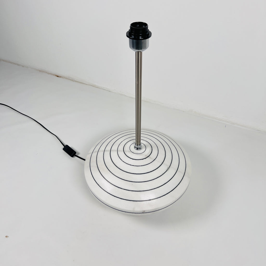 Black With White Lines Resort Table Lamp