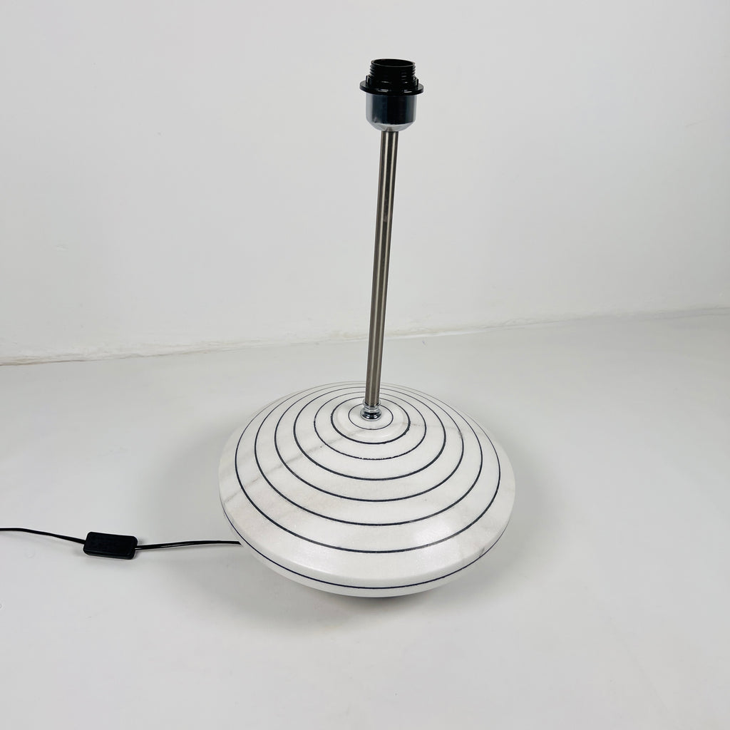 Black With White Lines Resort Table Lamp