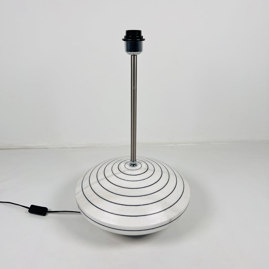 Black With White Lines Resort Table Lamp