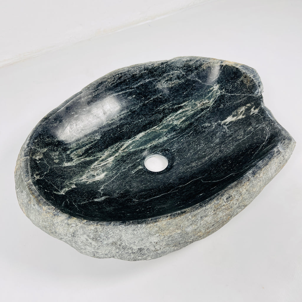 Green Streaked River Stone Sink