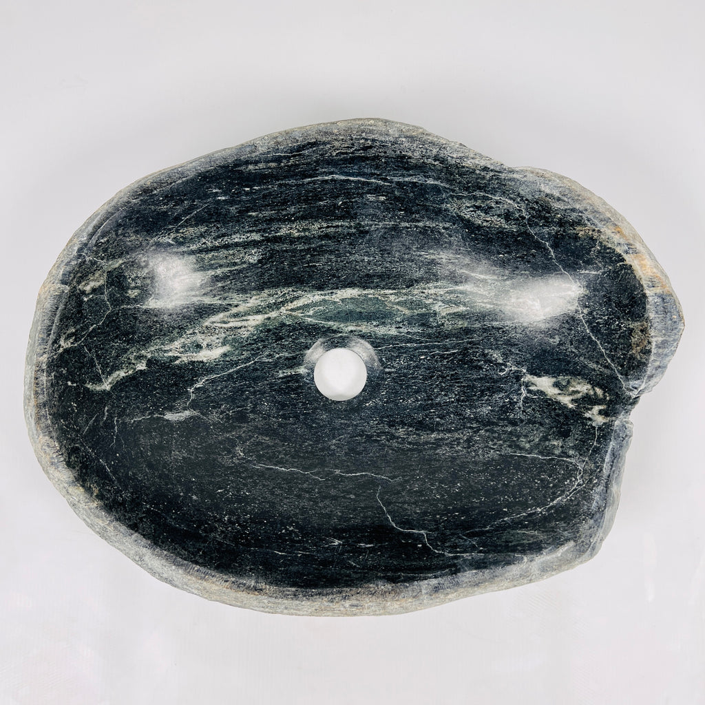 Green Streaked River Stone Sink