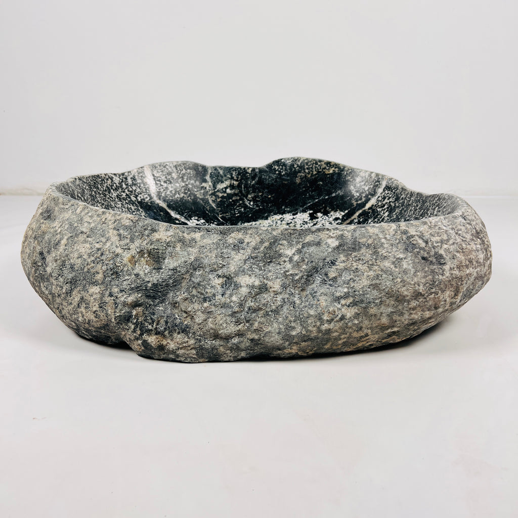 Green Speckled River Stone Sink