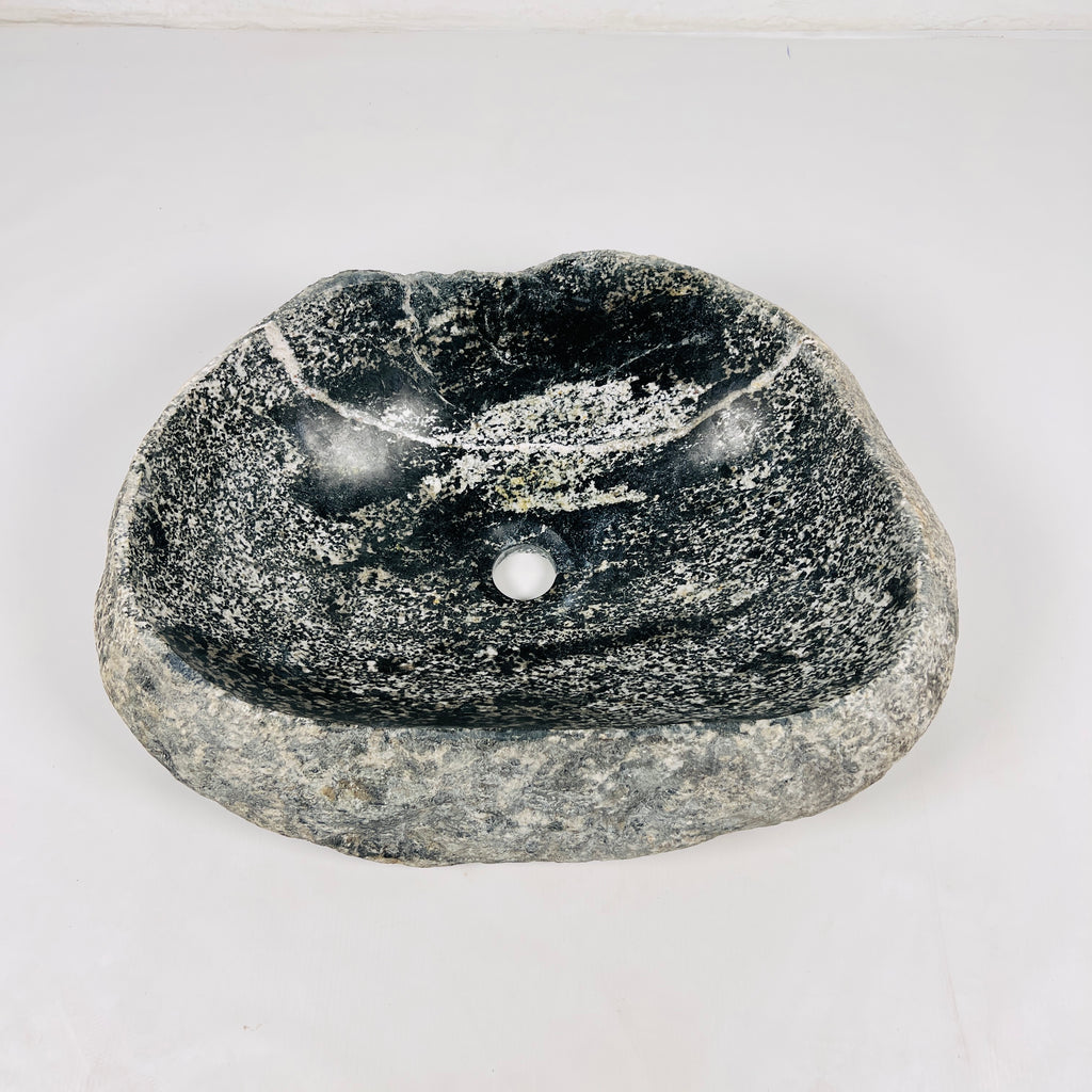 Green Speckled River Stone Sink