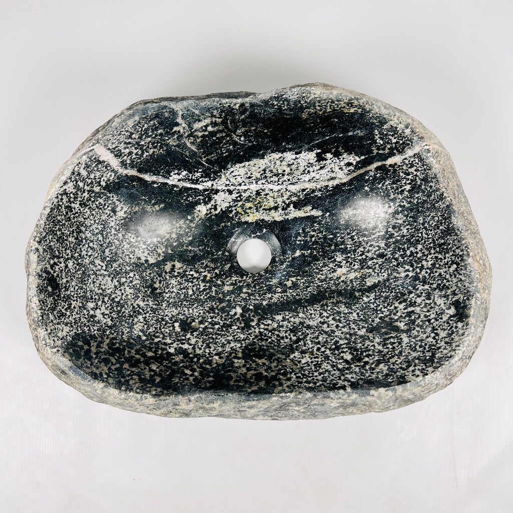 Green Speckled River Stone Sink