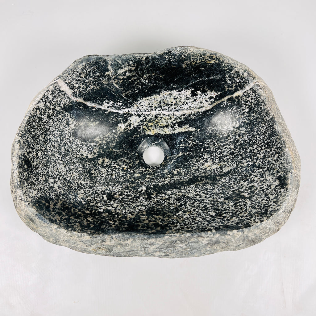 Green Speckled River Stone Sink