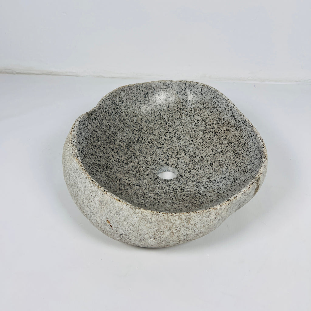 Grey With Brown Speckles River Stone Sink