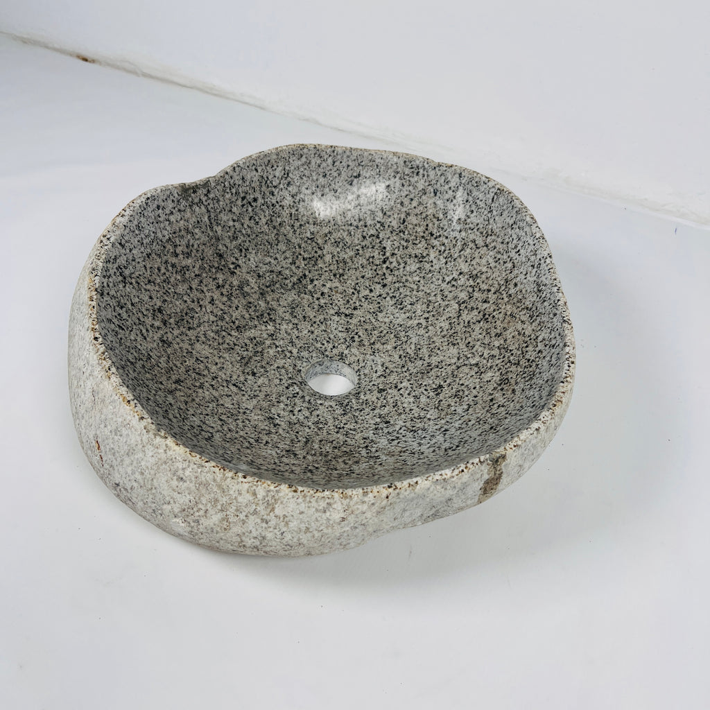 Grey With Brown Speckles River Stone Sink