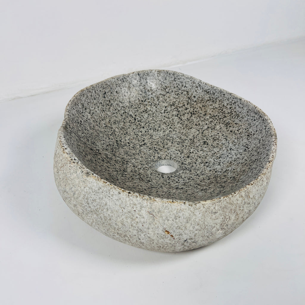 Grey With Brown Speckles River Stone Sink